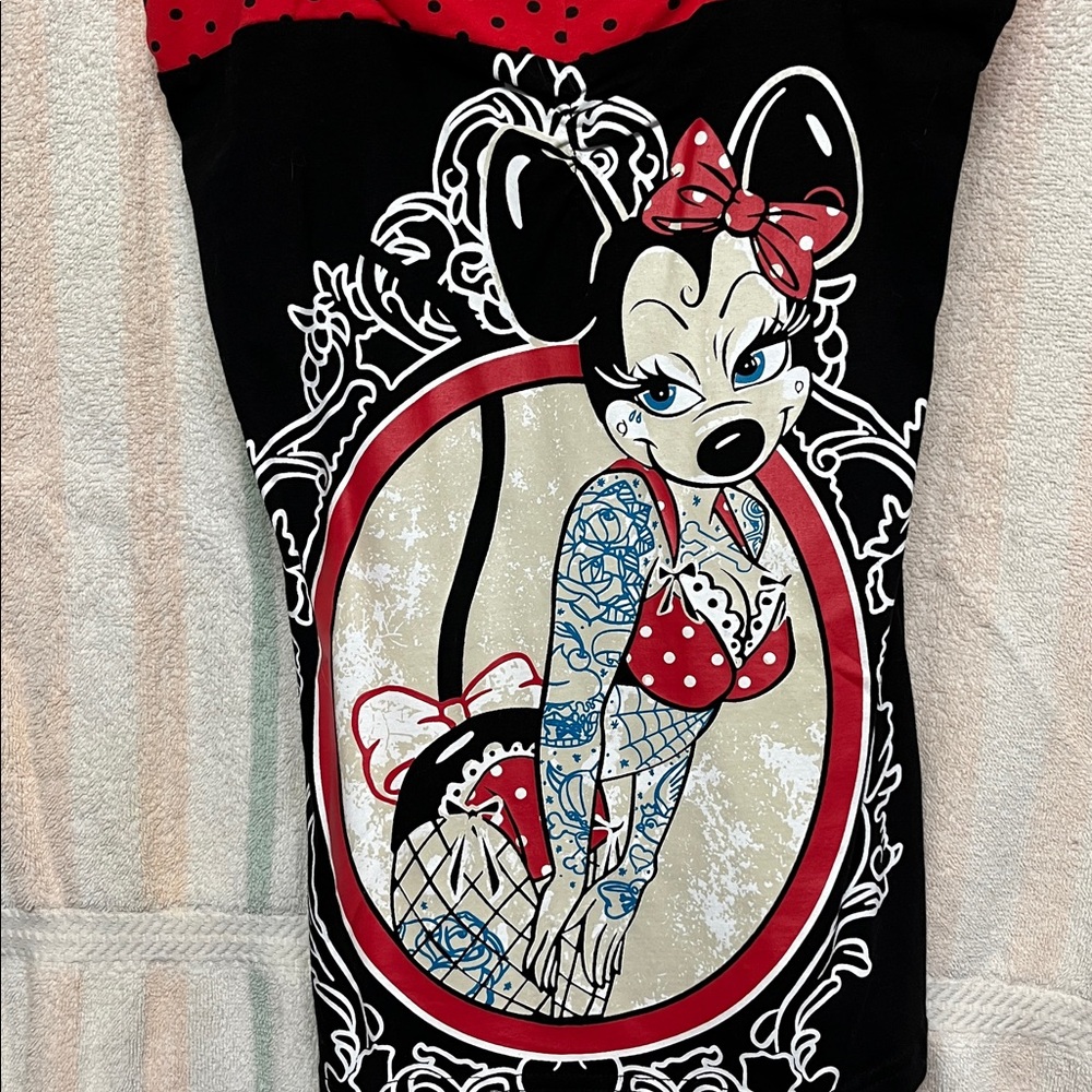 ❤️🖤❤️🖤❤️ TOO FAST NWT Red and Black Polka Dot Top - Picture 2 of 4